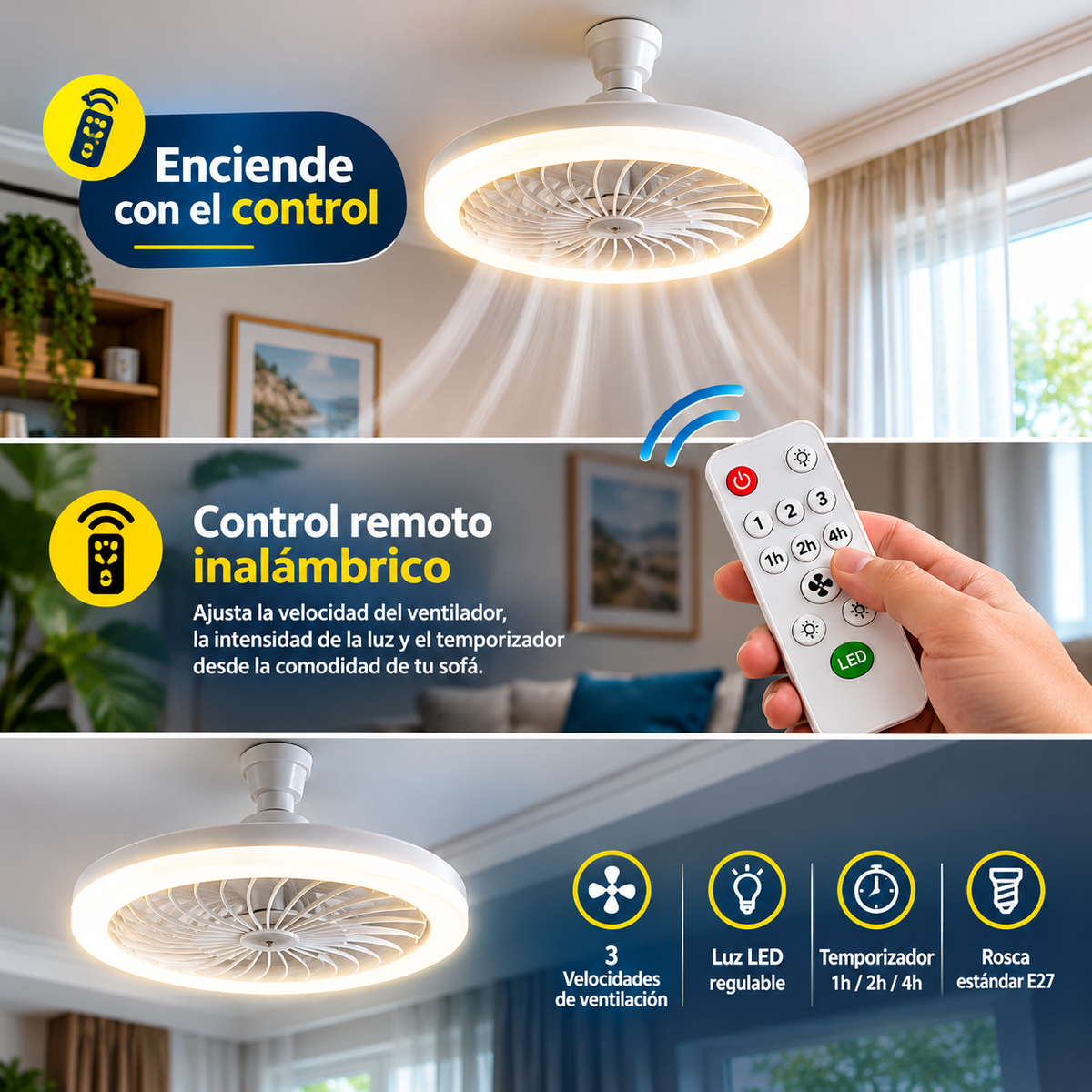 BreezeLight™ - REFRESCA E ILUMINA TU ESPACIO EN SEGUNDOS • 40% OFF Solo Hoy