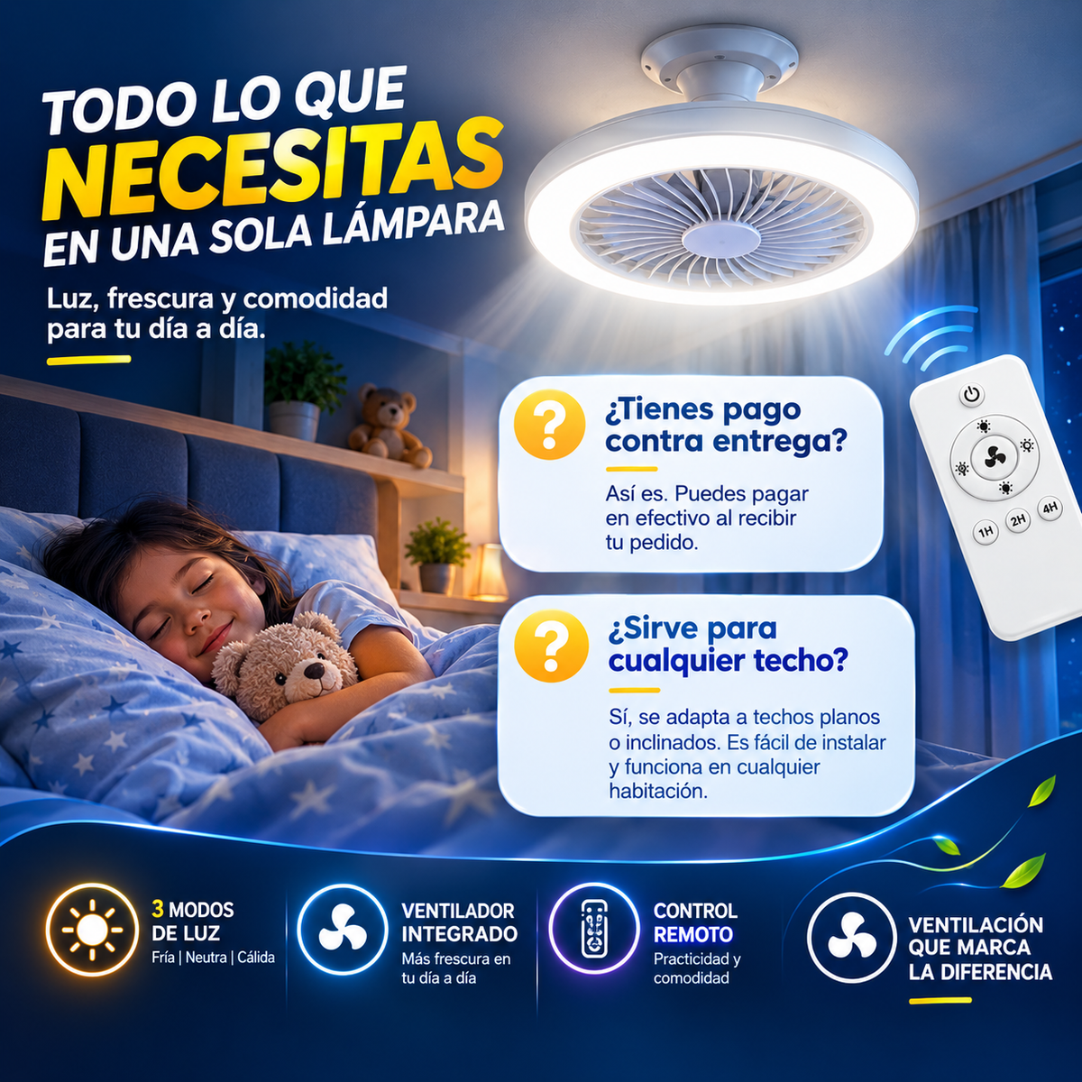 BreezeLight™ - REFRESCA E ILUMINA TU ESPACIO EN SEGUNDOS • 40% OFF Solo Hoy